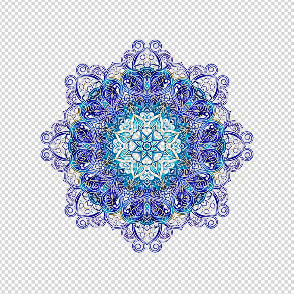 Celestial Sapphire Kaleidoscope transparent PNG