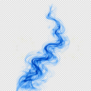 Wispy blue smoke swirl overlay for graphic design