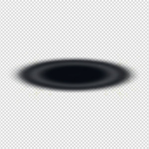 A smooth, elongated dark bottom shadow effect isolated on a white background