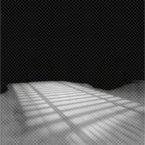 Linear window blind shadow cast on a floor transparent overlay